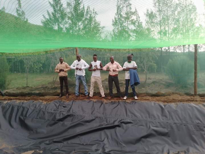 Team members on farm